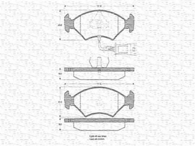 MAGNETI MARELLI 363702160194 -  Комплект тормозных колодок, дисковый тормоз